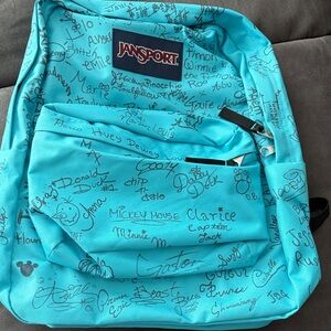 Disney autographed backpack